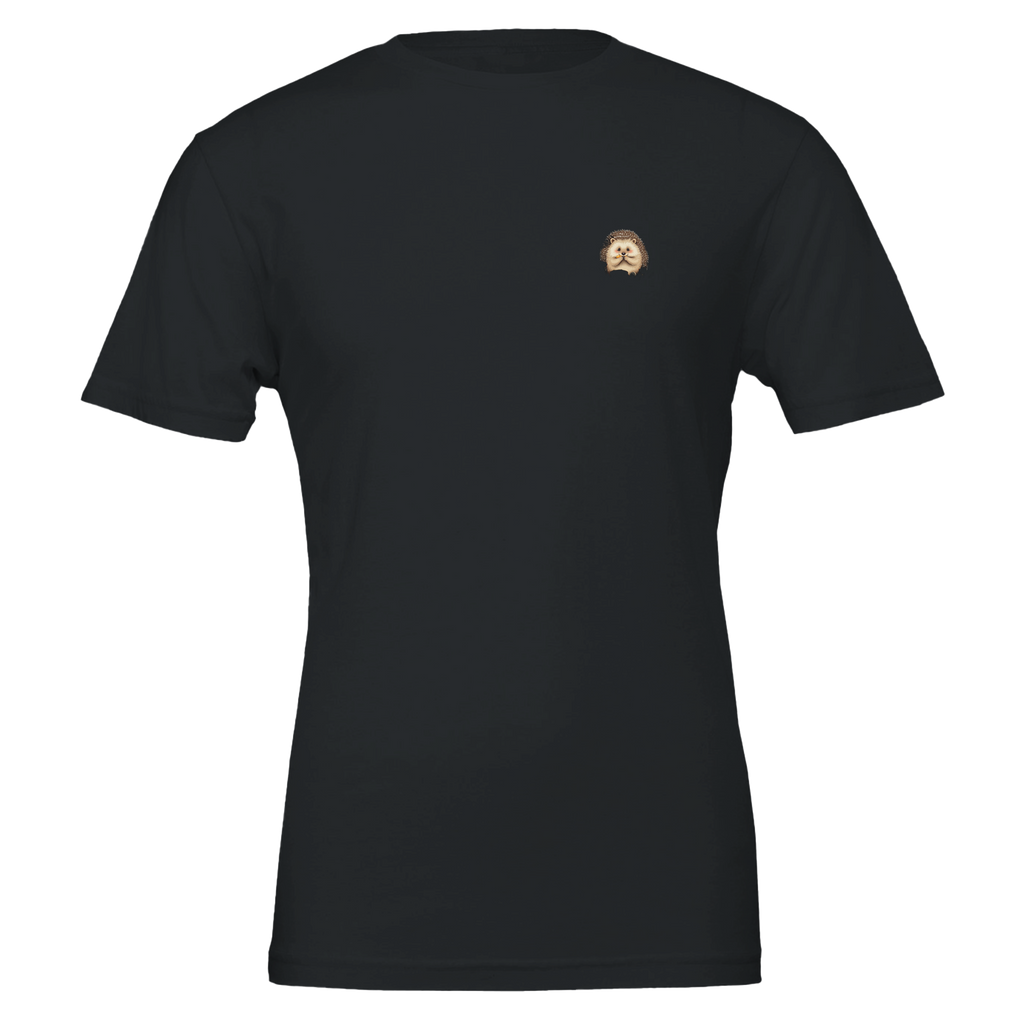 Hedgehog Autumn Feast T-Shirt Unisex Cotton Tee UK T-Shirt — detail view | Wild Thread Co