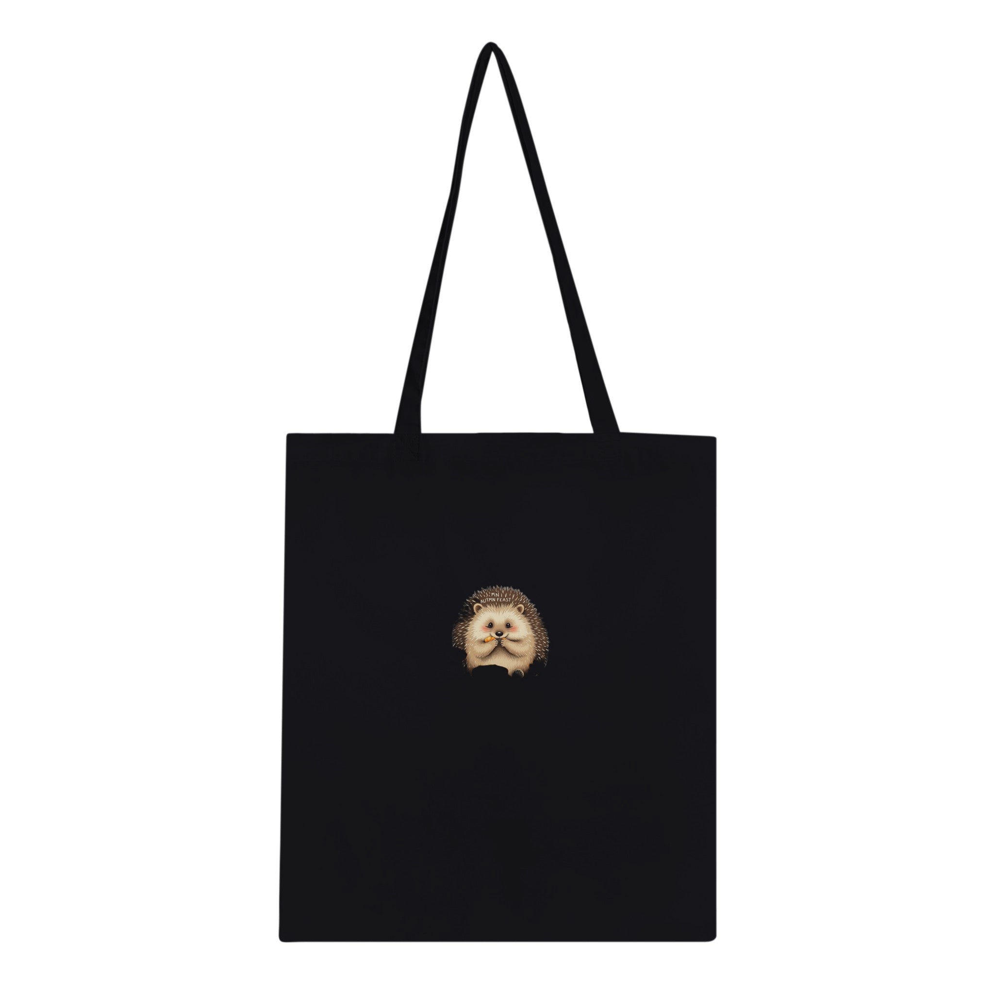 Hedgehog Autumn Feast Cotton Shopper UK Tote Bag UK Gift Tote Bag — detail view | Wild Thread Co