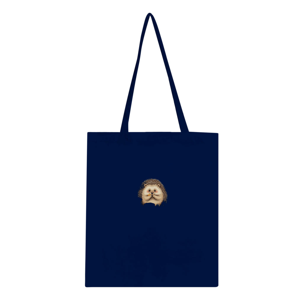 Hedgehog Autumn Feast Cotton Shopper UK Tote Bag UK Gift Tote Bag — detail view | Wild Thread Co