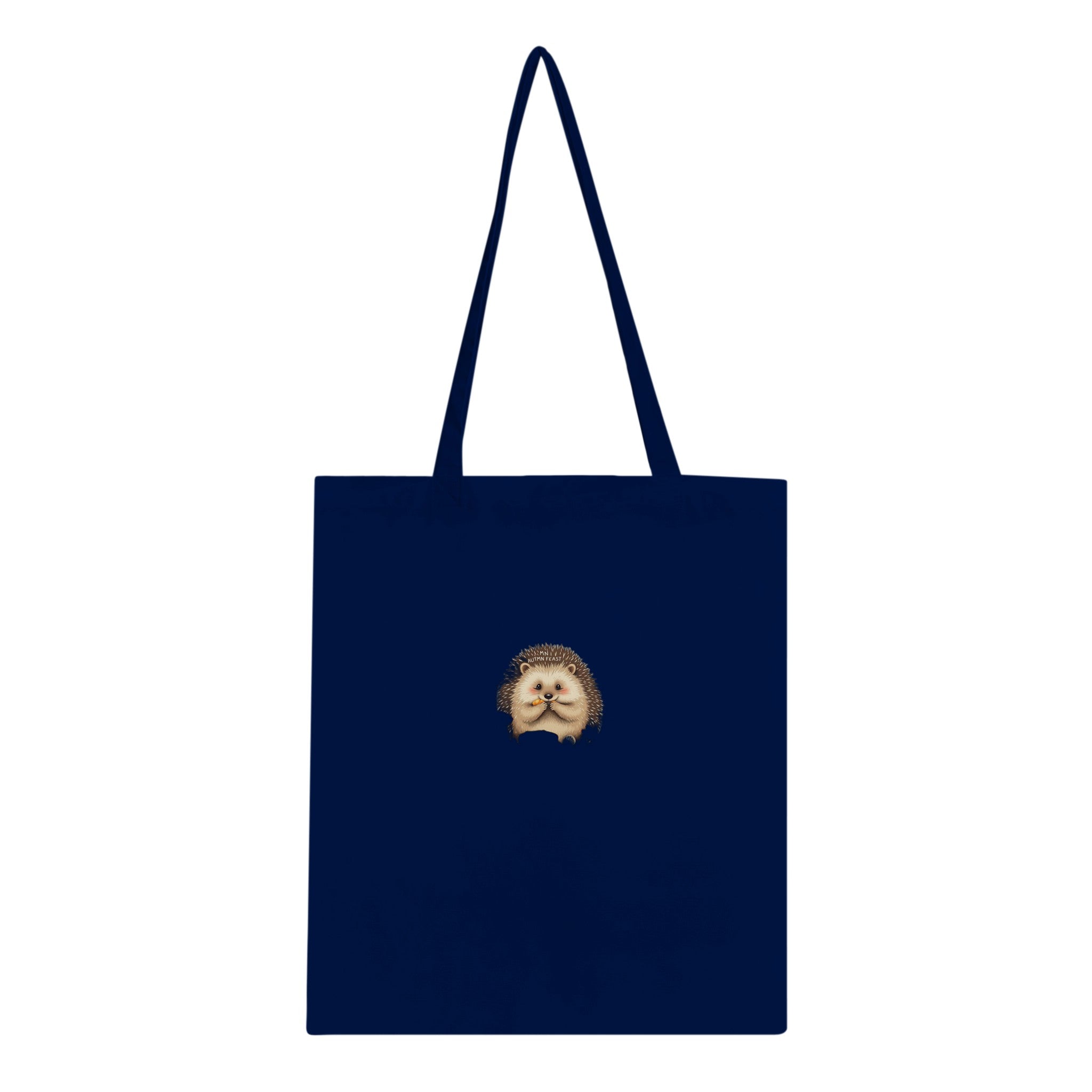 Hedgehog Autumn Feast Cotton Shopper UK Tote Bag UK Gift Tote Bag — detail view | Wild Thread Co