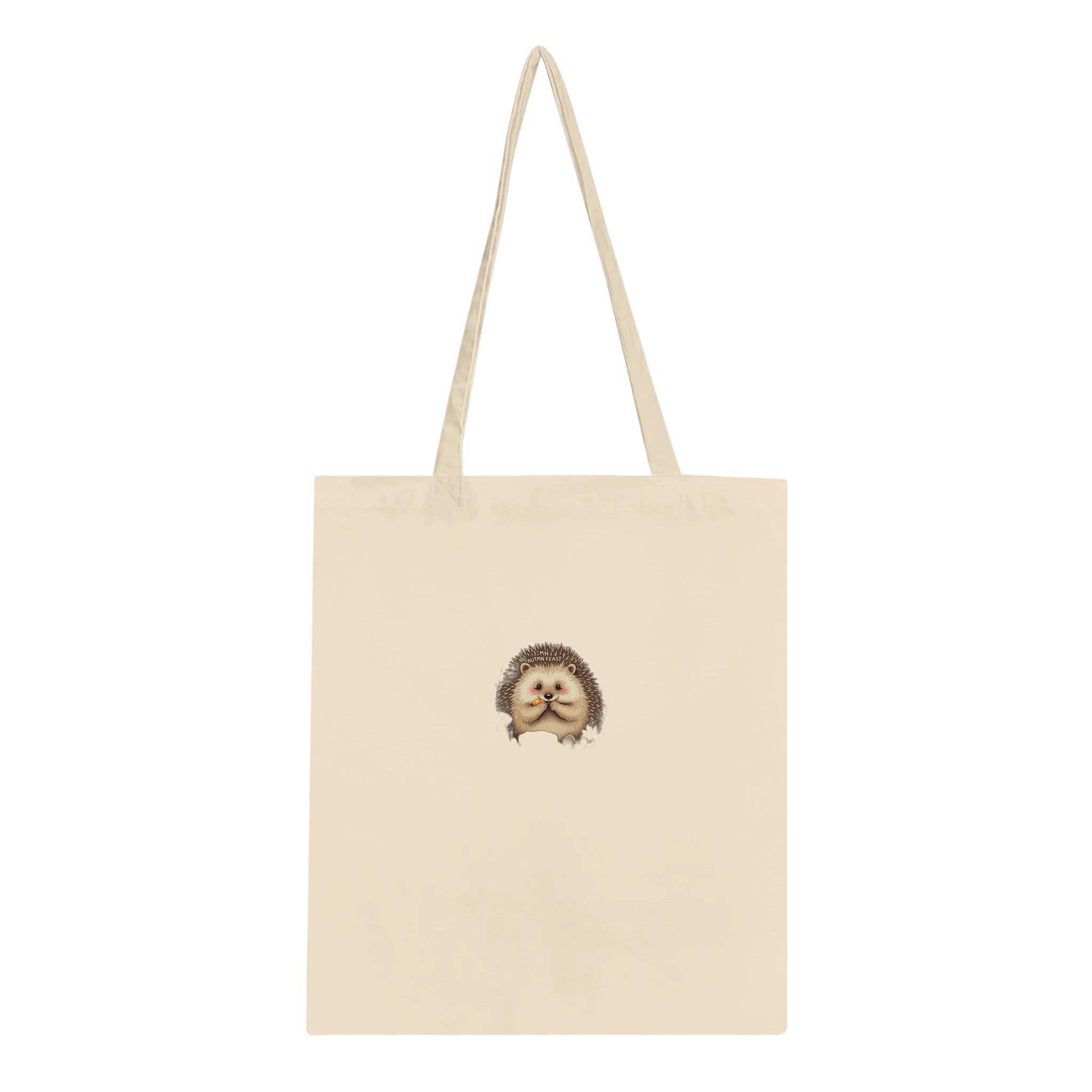 Hedgehog Autumn Feast Cotton Shopper UK Tote Bag UK Gift Tote Bag — detail view | Wild Thread Co