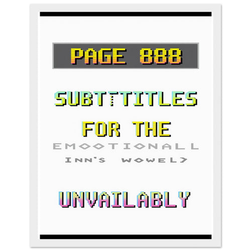 Ceefax Teletext Nostalgia Framed Print Wall Art Ready to Hang UK Framed Art Print — detail view | Wild Thread Co