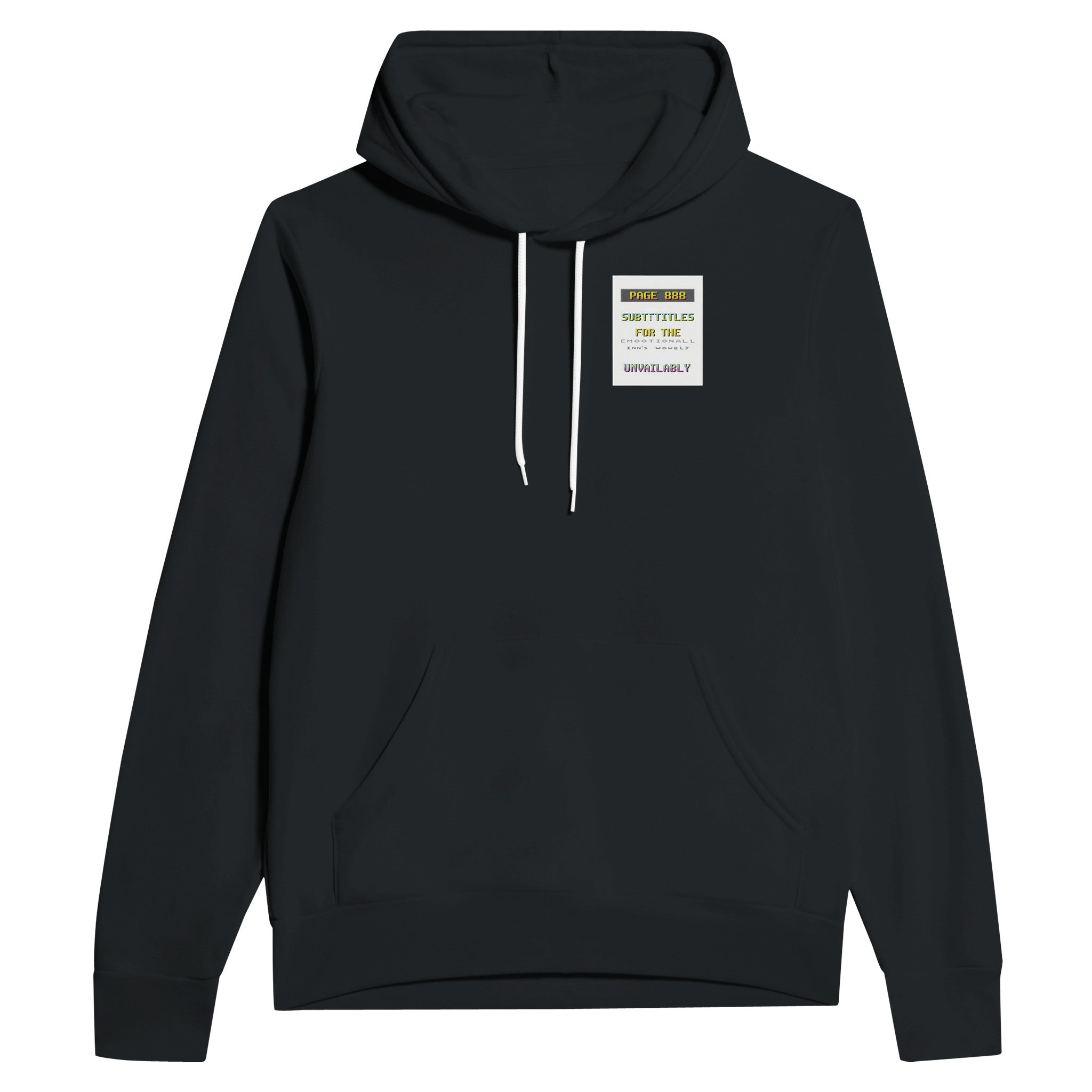Ceefax Teletext Nostalgia Hoodie Pullover Unisex Cotton UK Hoodie — detail view | Wild Thread Co