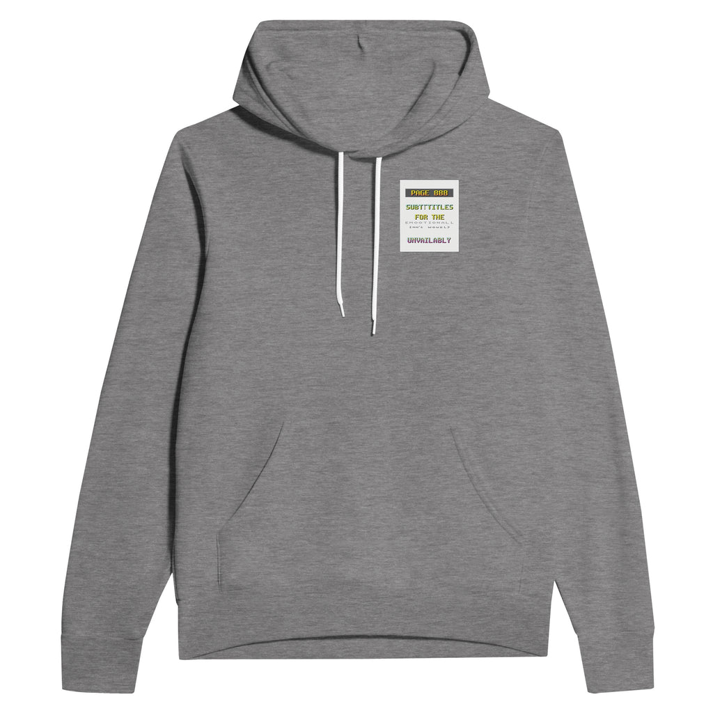 Ceefax Teletext Nostalgia Hoodie Pullover Unisex Cotton UK Hoodie — detail view | Wild Thread Co
