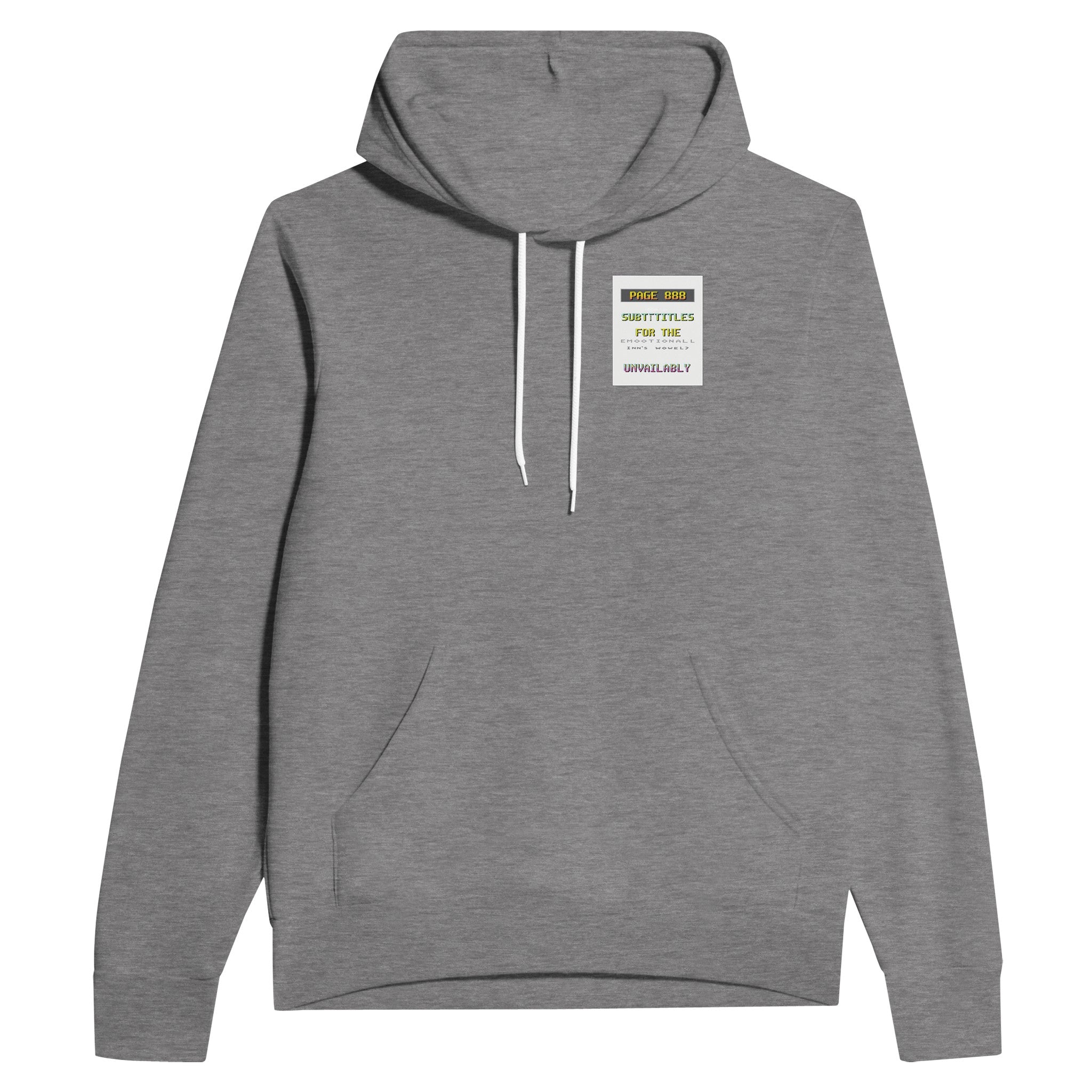 Ceefax Teletext Nostalgia Hoodie Pullover Unisex Cotton UK Hoodie — detail view | Wild Thread Co