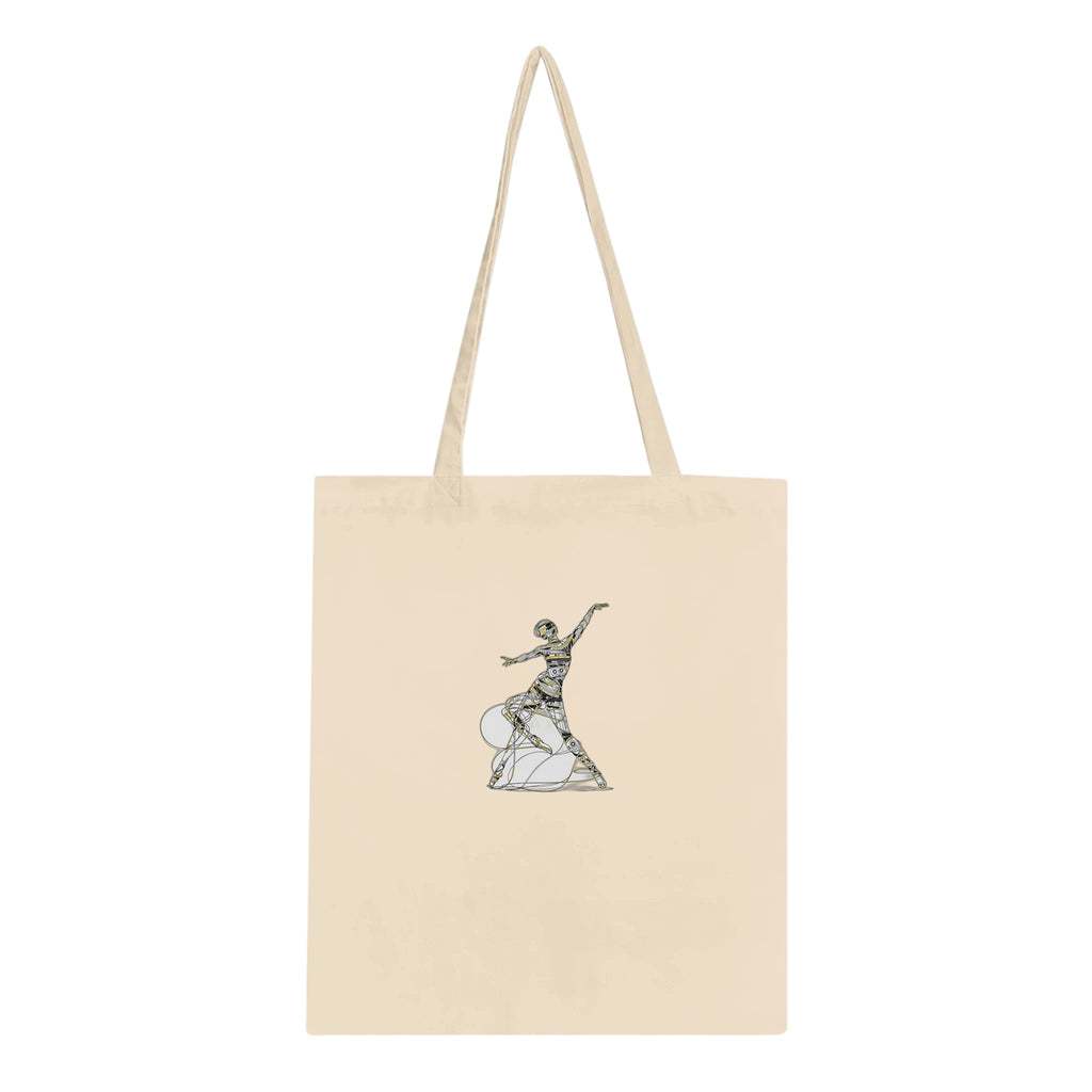 Cassette Tape Dancer Cotton Shopper UK Tote Bag — detail view | Wild Thread Co