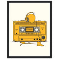 Walkman Introvert Cable Figure Framed Print Wall Art Ready to Hang UK — Framed Art Print | Wild Thread Co UK