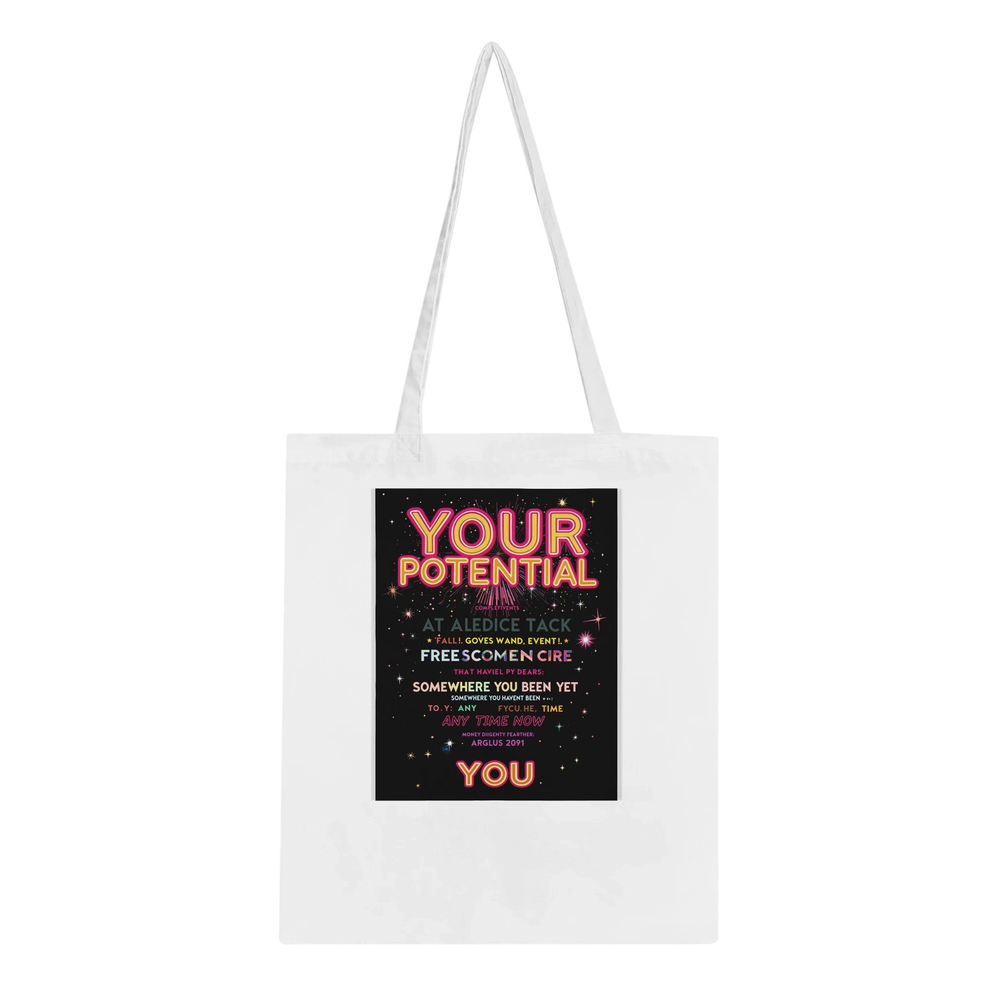 Rave Flyer Motivation Tote Bag Cotton Shopper UK — Tote Bag | Wild Thread Co UK
