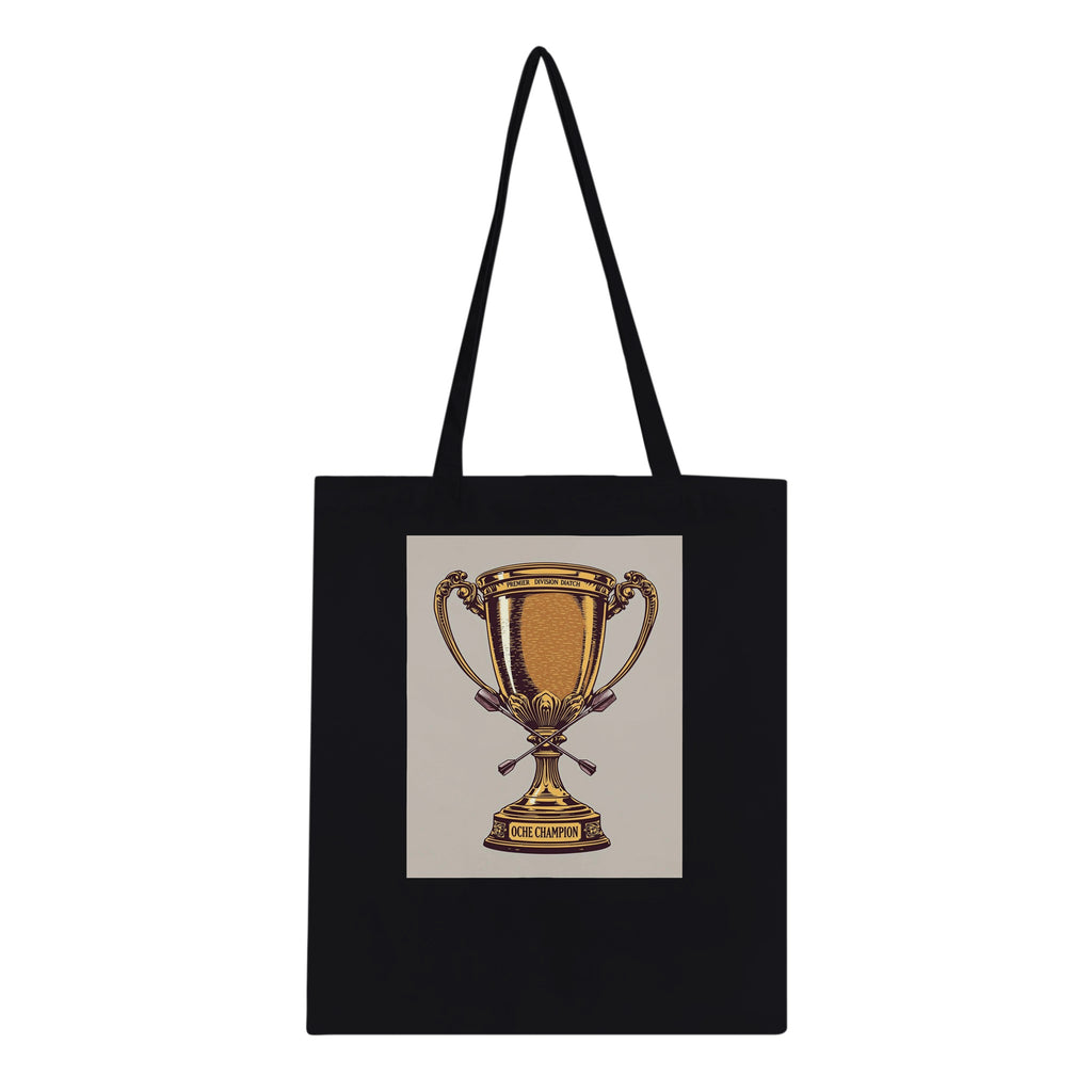 1970s Darts Pub Trophy Tote Bag Cotton Shopper UK Tote Bag — detail view | Wild Thread Co