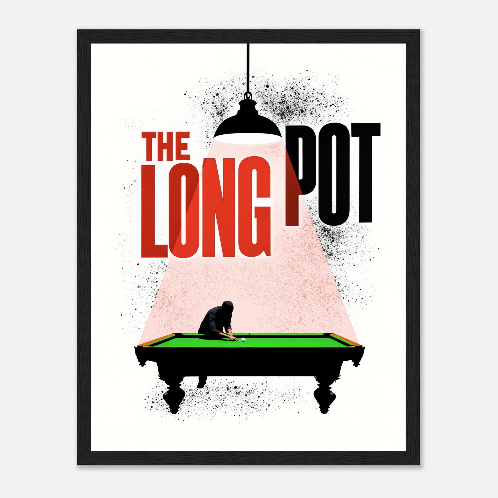 Snooker Hall Film Noir Framed Print Wall Art Ready to Hang UK Framed Art Print — detail view | Wild Thread Co