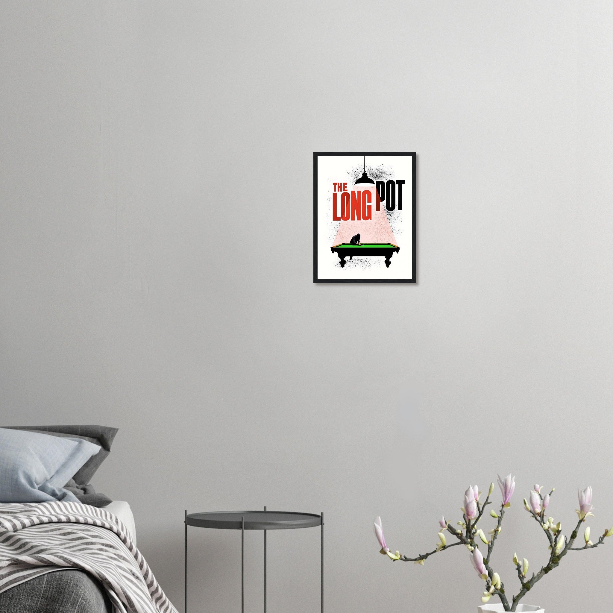 Snooker Hall Film Noir Framed Print Wall Art Ready to Hang UK Framed Art Print — detail view | Wild Thread Co