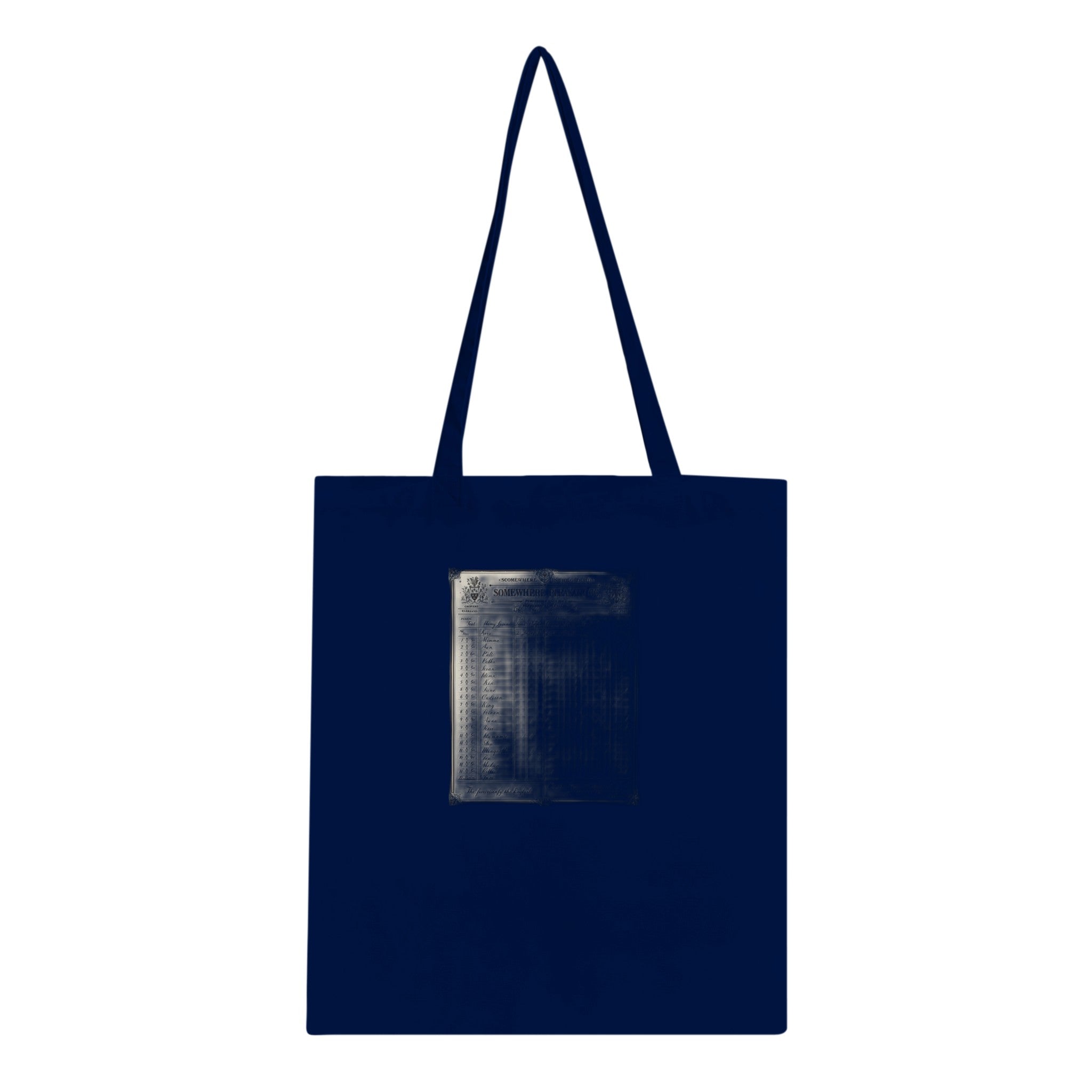 Edwardian Cricket Scorecard Cotton Shopper UK Tote Bag UK Gift Tote Bag — detail view | Wild Thread Co