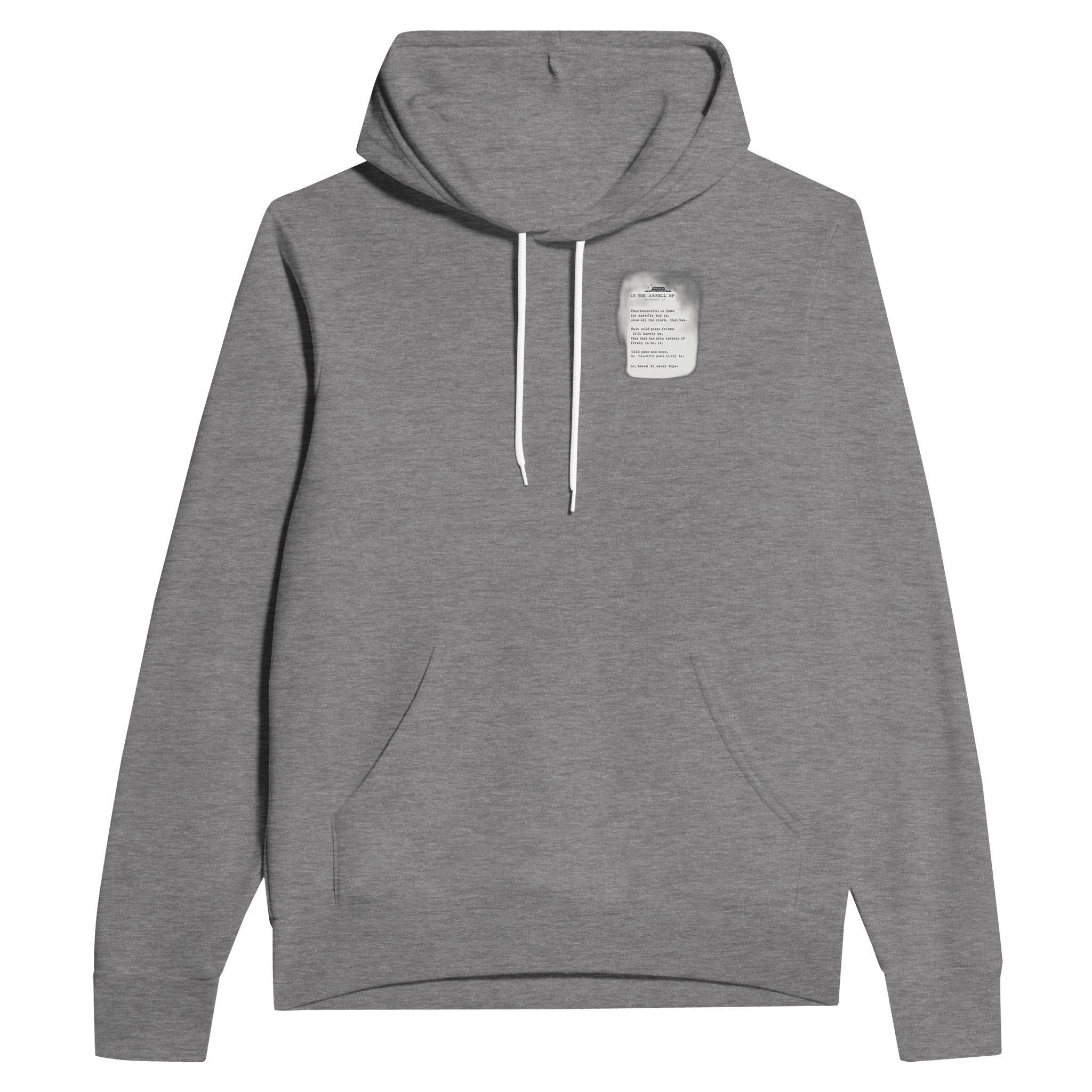 Football Terrace Poem Hoodie Pullover Unisex Cotton UK Hoodie — detail view | Wild Thread Co