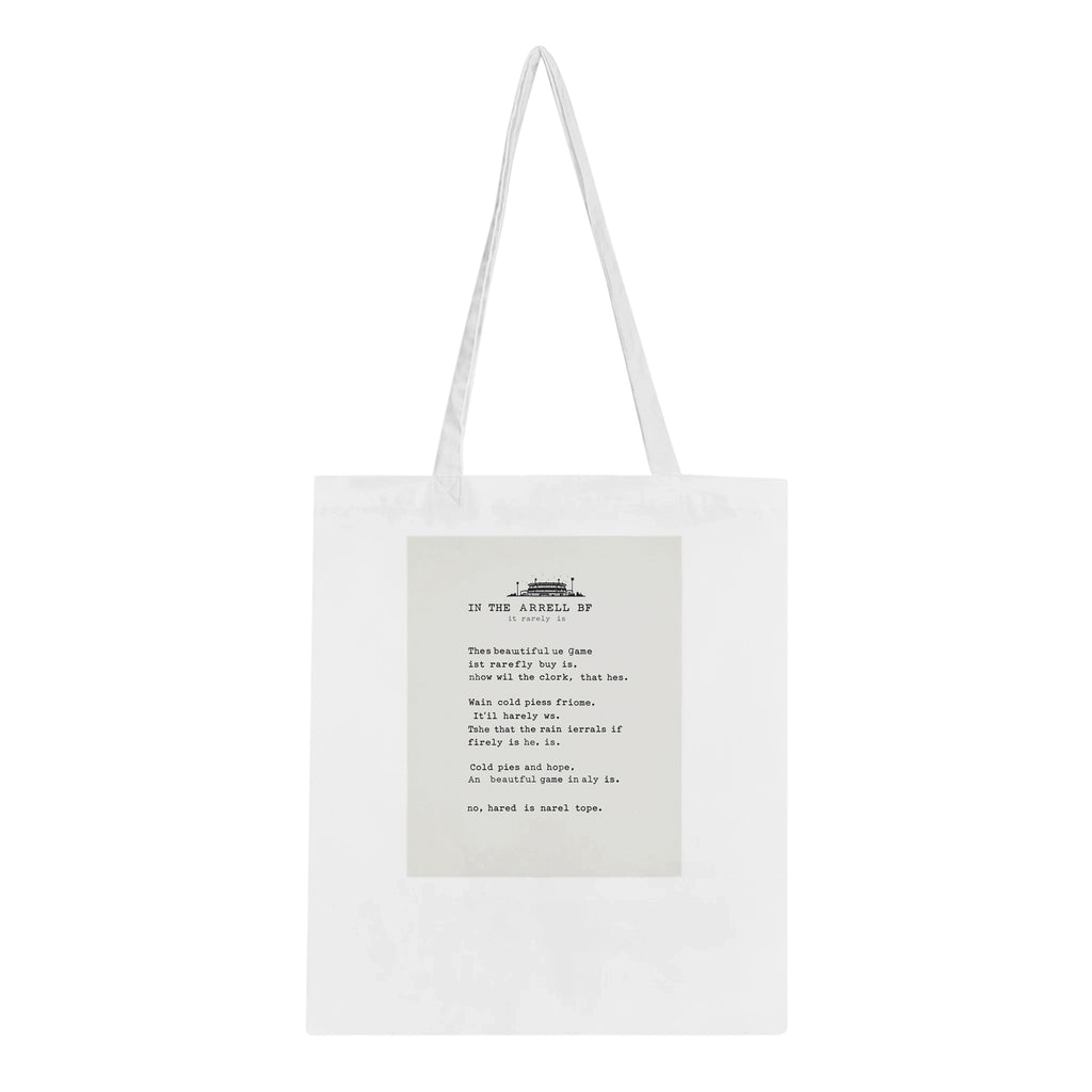 Football Terrace Poem Cotton Shopper UK Tote Bag — detail view | Wild Thread Co