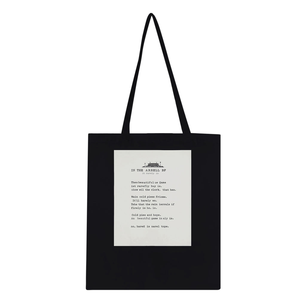 Football Terrace Poem Cotton Shopper UK Tote Bag — detail view | Wild Thread Co