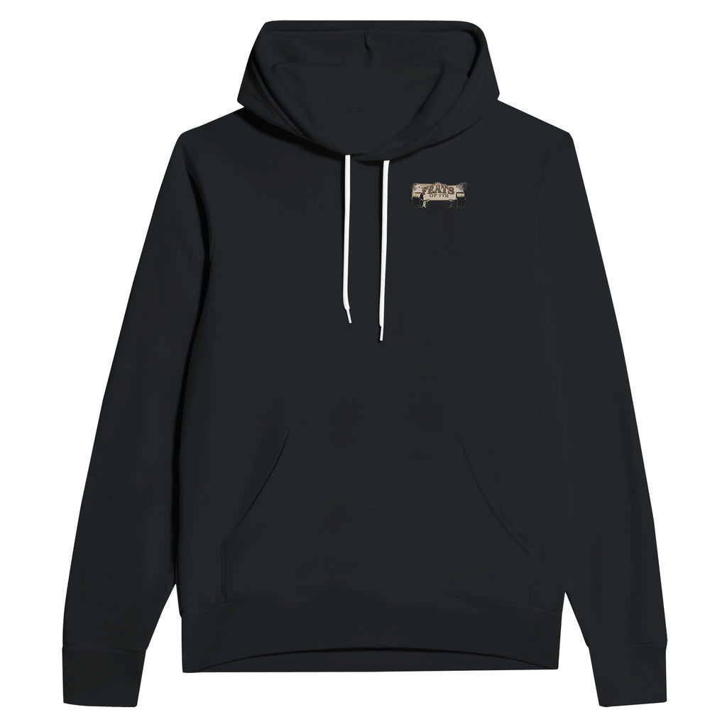 Victorian Circus Strongman Hoodie Pullover Unisex Cotton UK Hoodie — detail view | Wild Thread Co