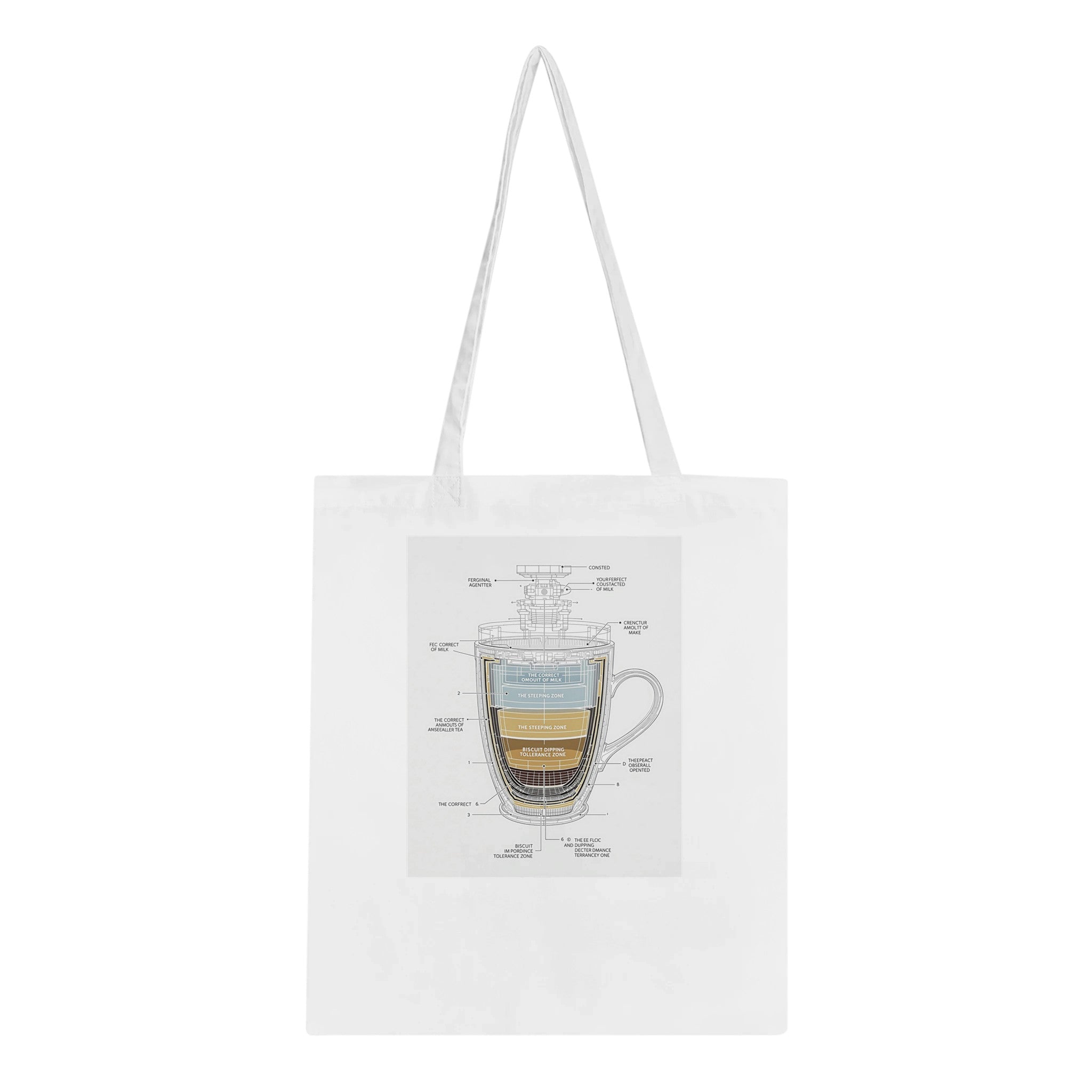 Tea Engineering Cross-section Cotton Shopper UK Tote Bag — detail view | Wild Thread Co