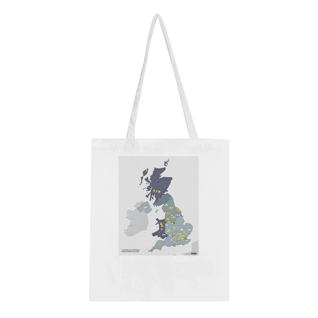 Weather Emotional Forecast Cotton Shopper UK Tote Bag UK Gift Tote Bag — detail view | Wild Thread Co