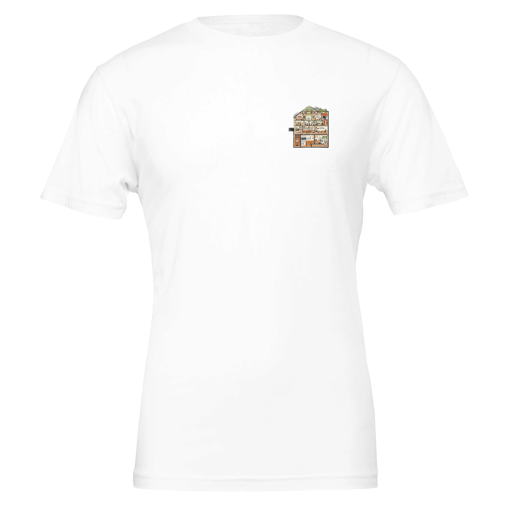 Pub Anatomy Diagram T-Shirt Unisex Cotton Tee UK T-Shirt — detail view | Wild Thread Co