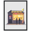 Chip Shop Night Neon Wall Art Ready to Hang UK Framed Print Ha — Framed Art Print | Wild Thread Co UK