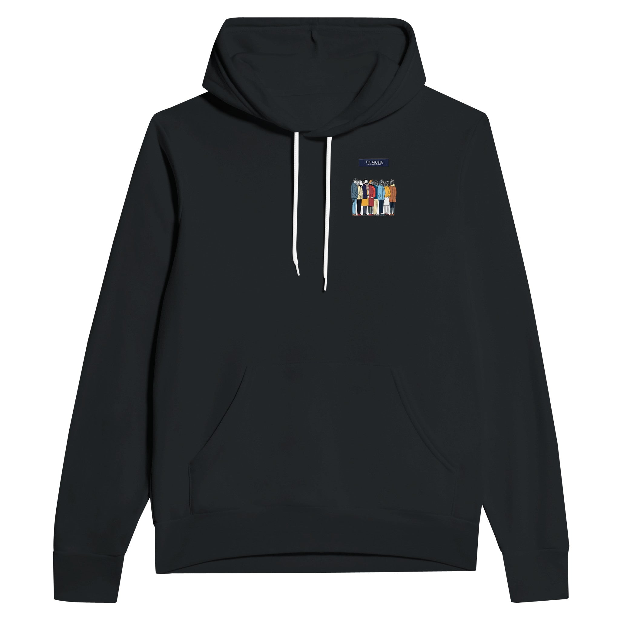 Queue As Institution Hoodie — detail view | Wild Thread Co