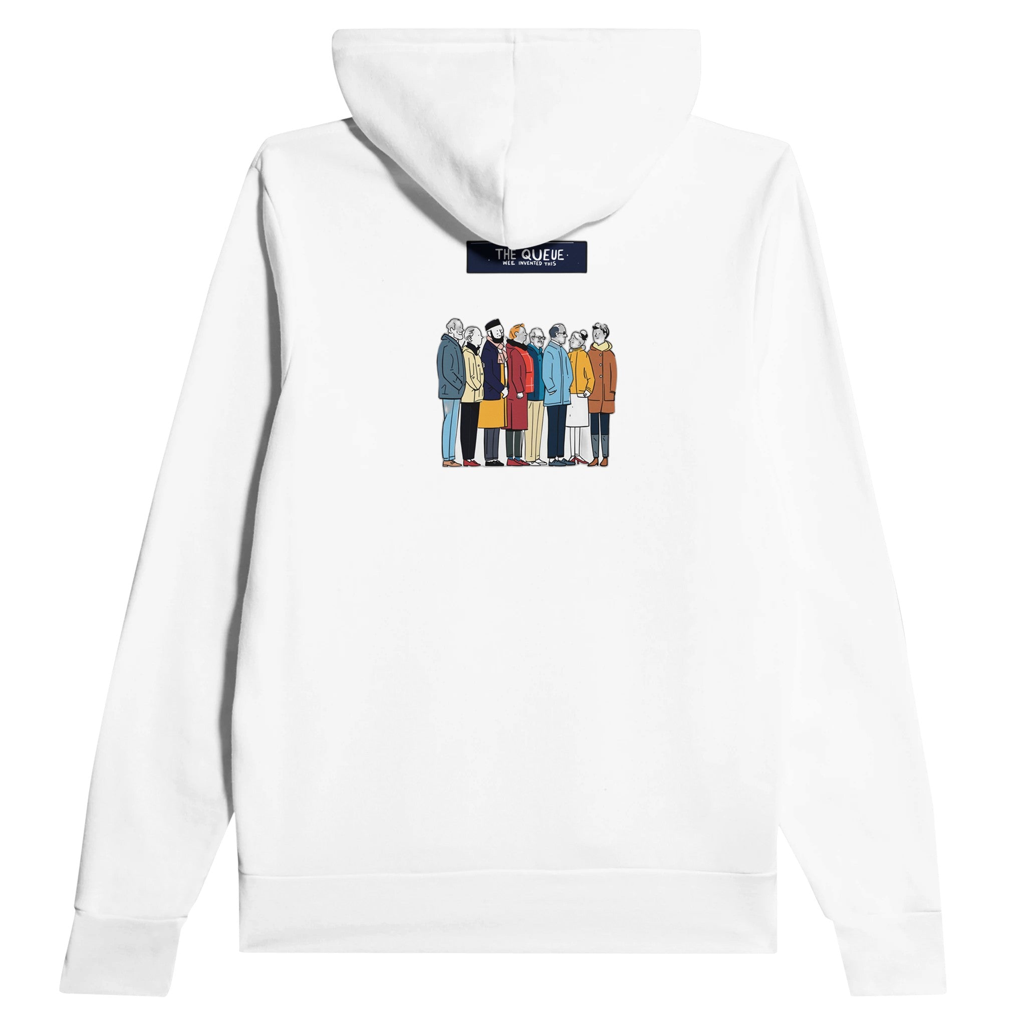 Queue As Institution Hoodie — detail view | Wild Thread Co