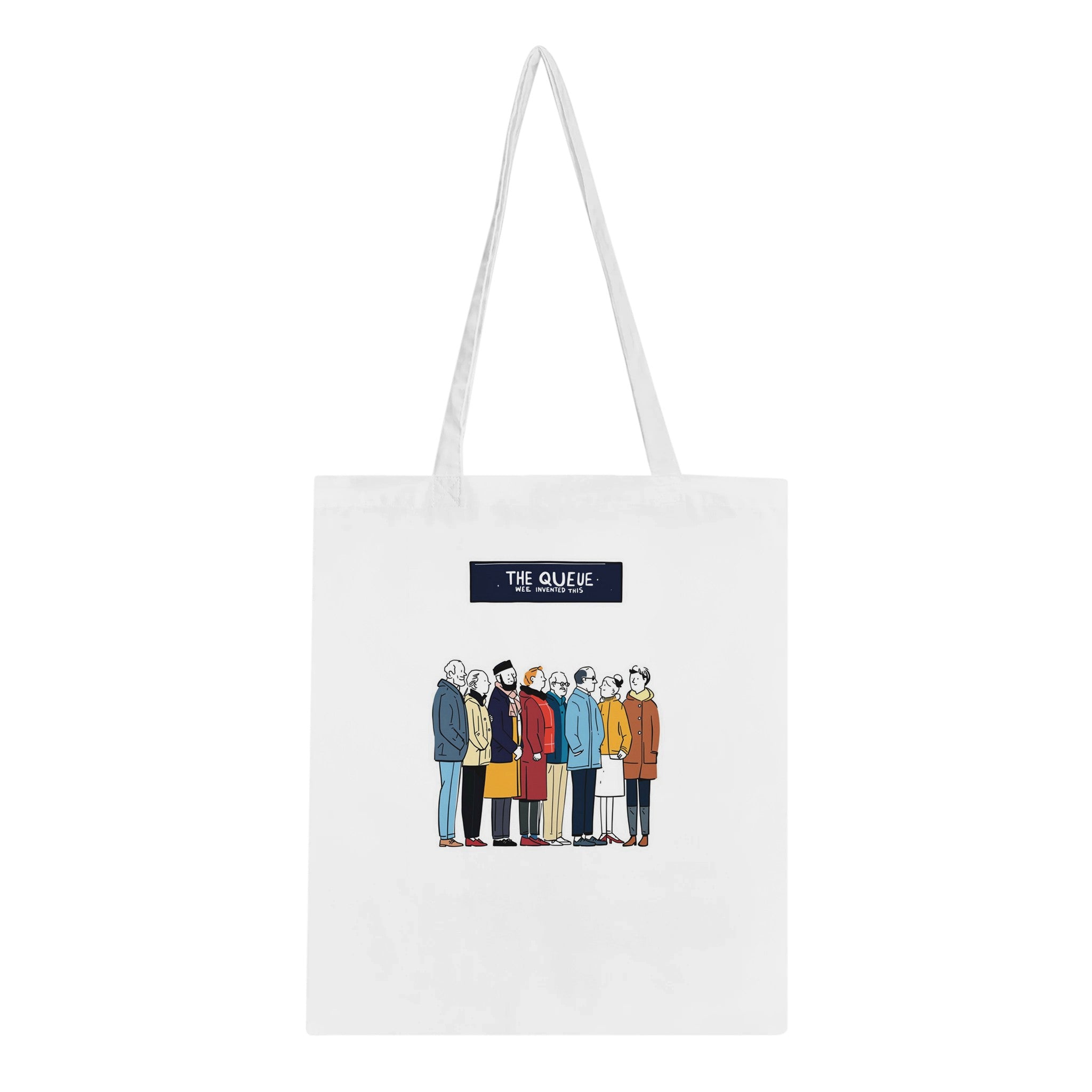Queue As Institution Cotton Shopper UK — Tote Bag | Wild Thread Co UK