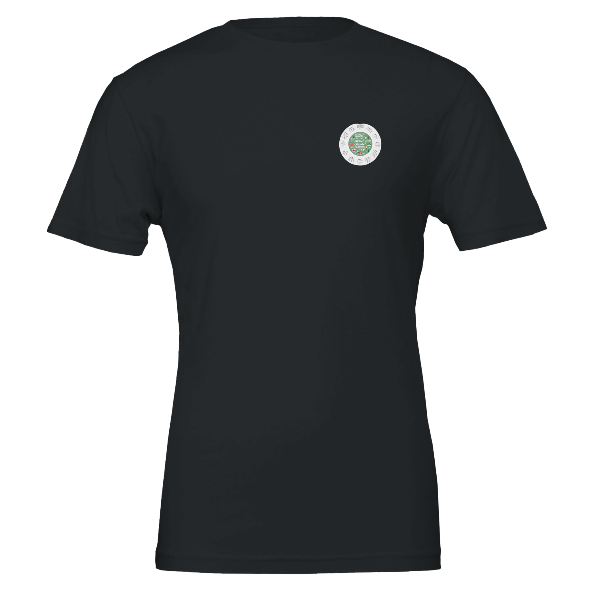 Allotment Circular Seasonal Calendar T-Shirt Unisex Cotton Tee UK — T-Shirt | Wild Thread Co UK