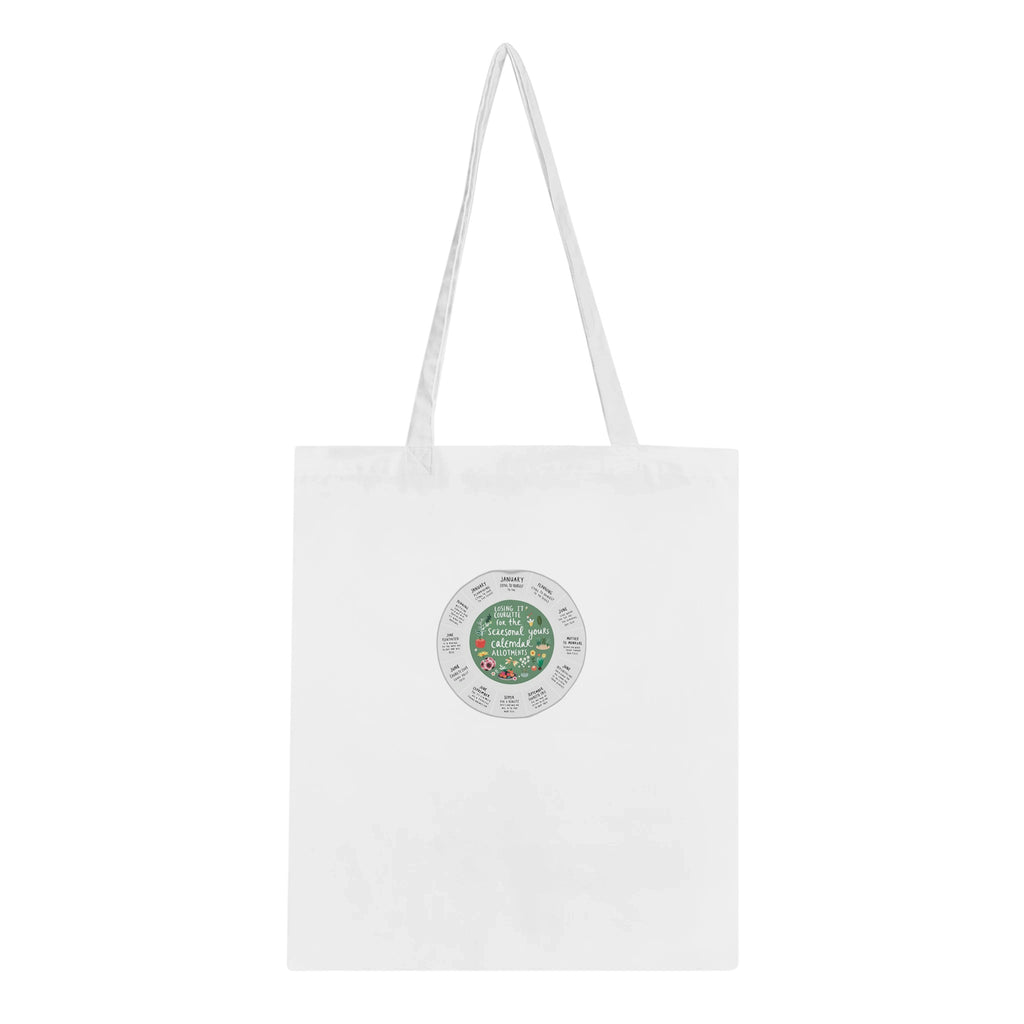 Allotment Circular Seasonal Calendar Cotton Shopper UK Tote Bag U — Tote Bag | Wild Thread Co UK