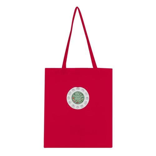 Allotment Circular Seasonal Calendar Cotton Shopper UK Tote Bag U