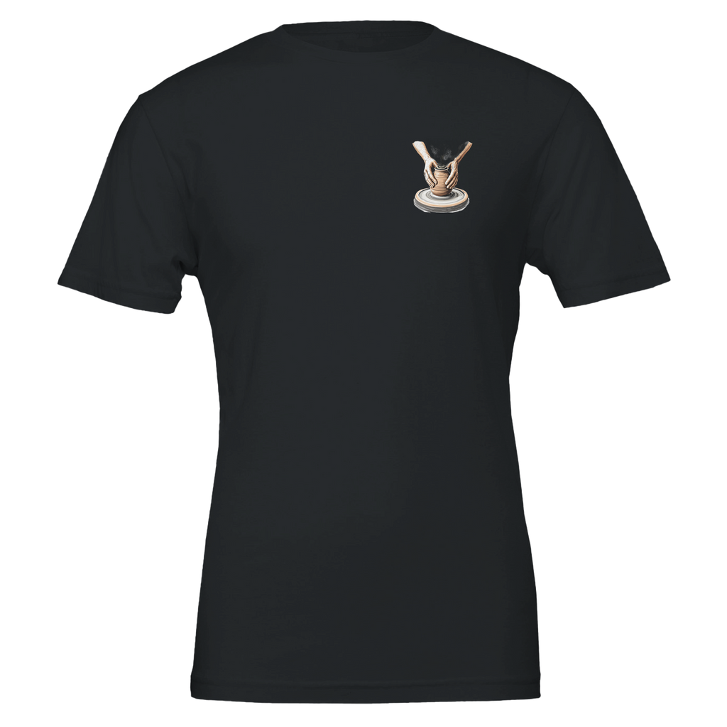 Potter Wheel Clay Hands T-Shirt Unisex Cotton Tee UK T-Shirt — detail view | Wild Thread Co