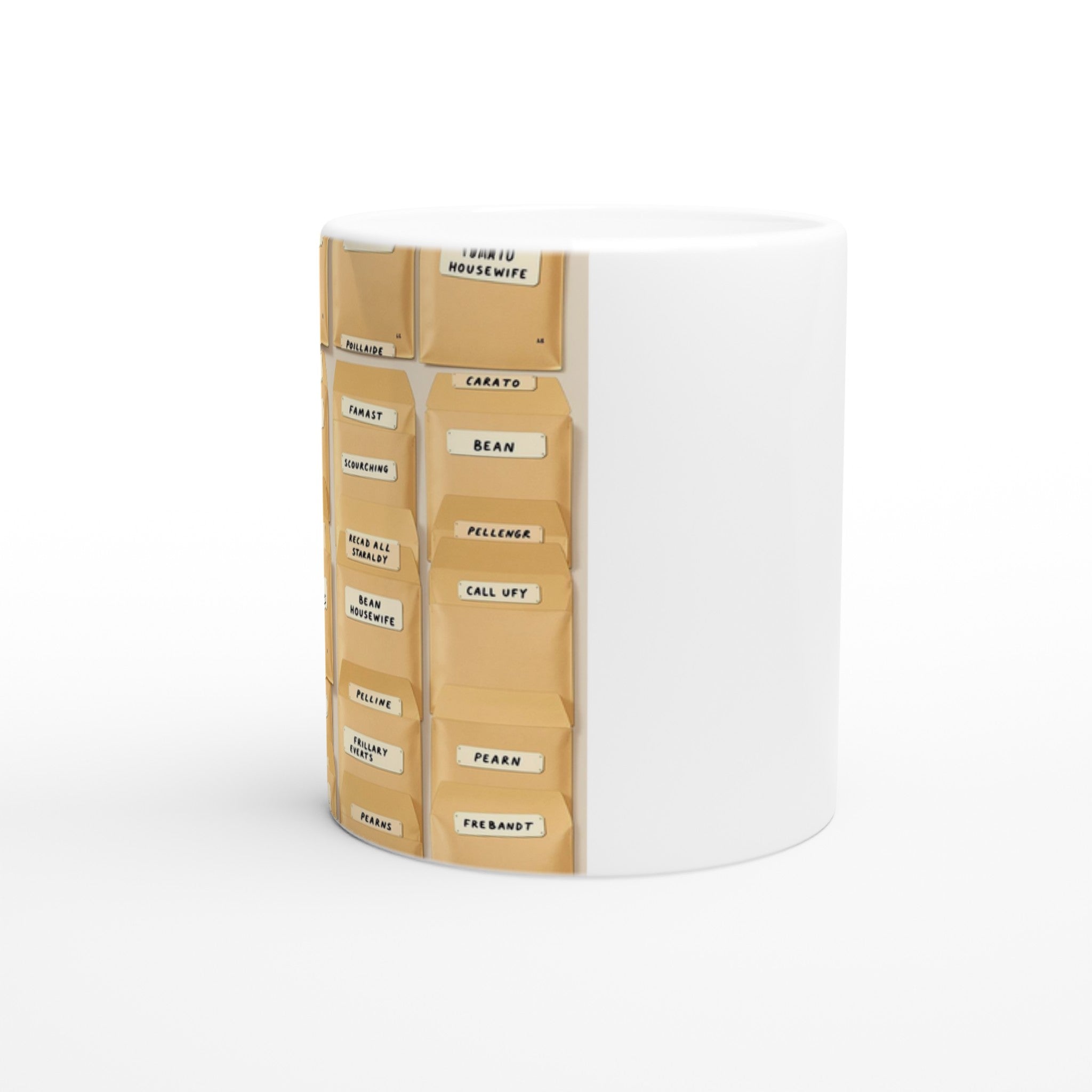 Seed Saving Library Envelopes Coffee Tea Ceramic 11oz Mug 11o Mug — detail view | Wild Thread Co