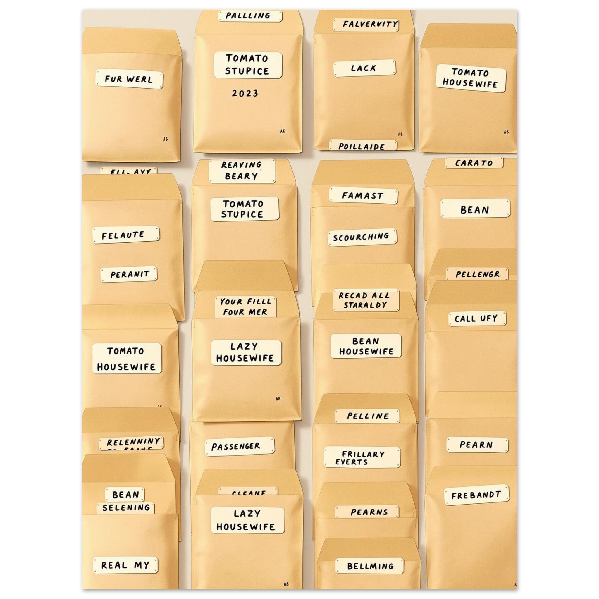 Seed Saving Library A1 Art Wall Art UK Art UK Gift Art Print Art Print — detail view | Wild Thread Co