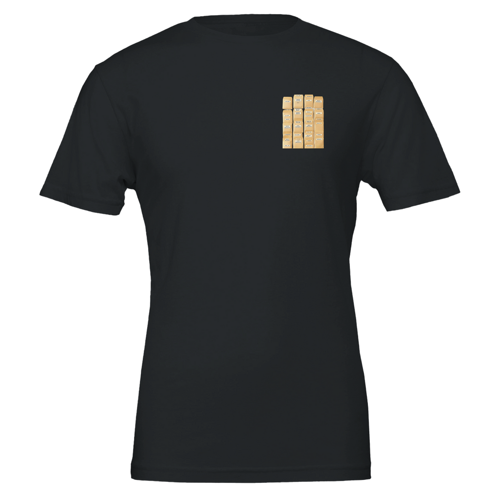 Seed Saving Library Envelopes T-Shirt Unisex Cotton Tee UK T-Shirt — detail view | Wild Thread Co
