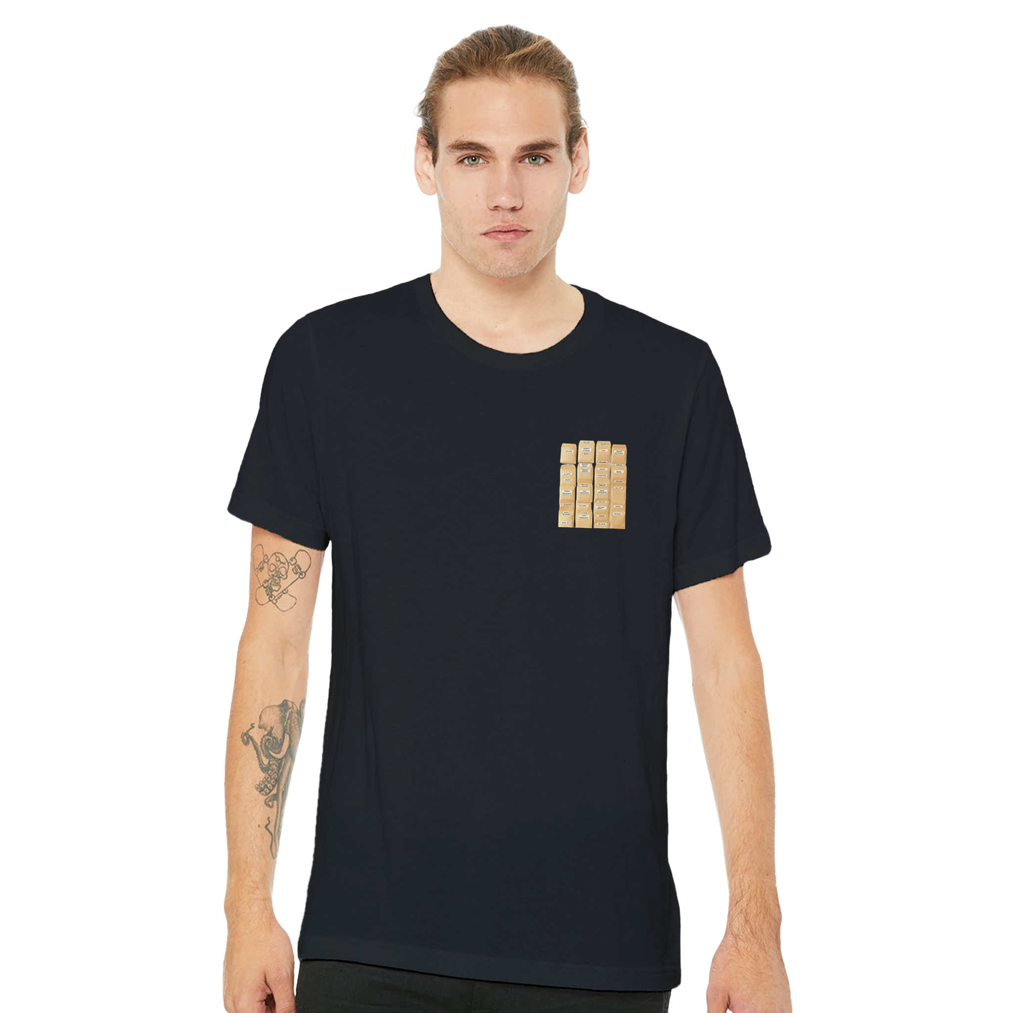 Seed Saving Library Envelopes T-Shirt Unisex Cotton Tee UK T-Shirt — detail view | Wild Thread Co
