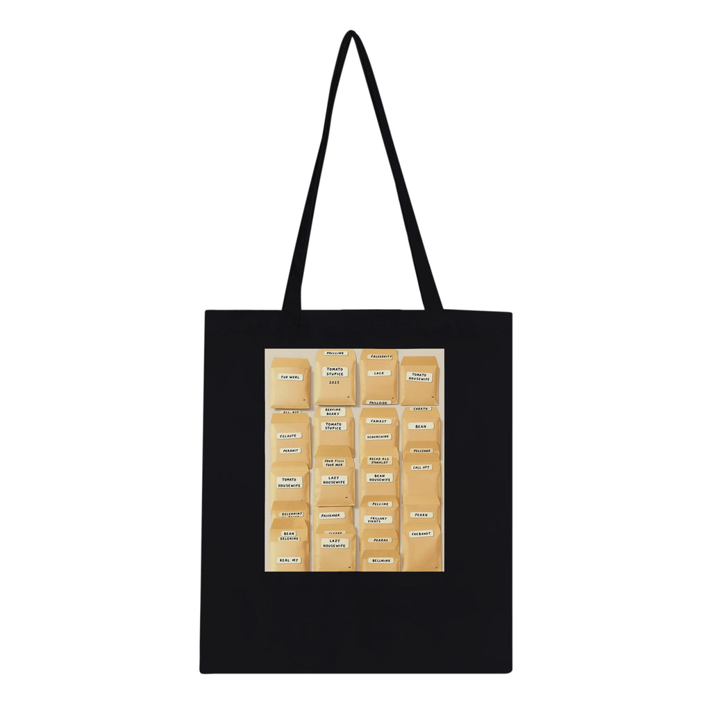 Seed Saving Library Envelopes Cotton Shopper UK Tote Bag — detail view | Wild Thread Co