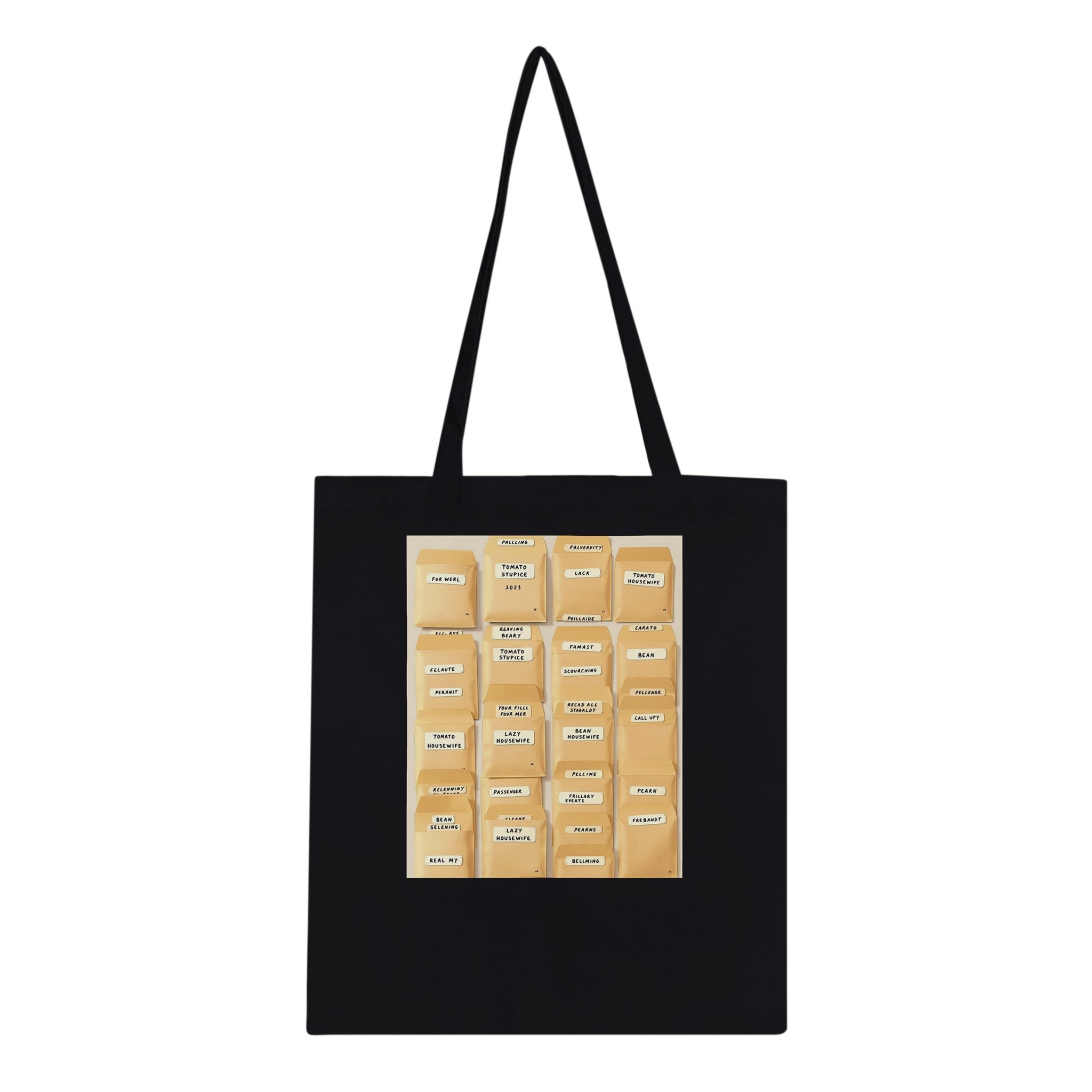 Seed Saving Library Envelopes Cotton Shopper UK Tote Bag — detail view | Wild Thread Co