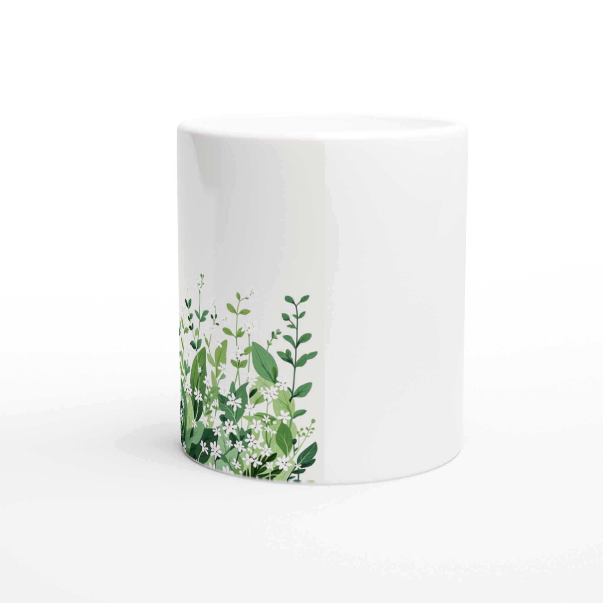 Wild Garlic Spring Woodland Coffee Tea Ceramic 11oz Mug — detail view | Wild Thread Co