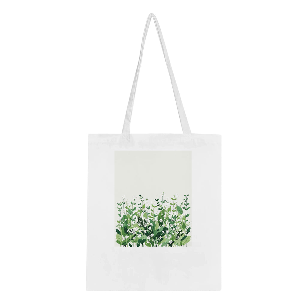 Wild Garlic Spring Woodland Cotton Shopper UK Tote Bag UK Gift Tote Bag — detail view | Wild Thread Co
