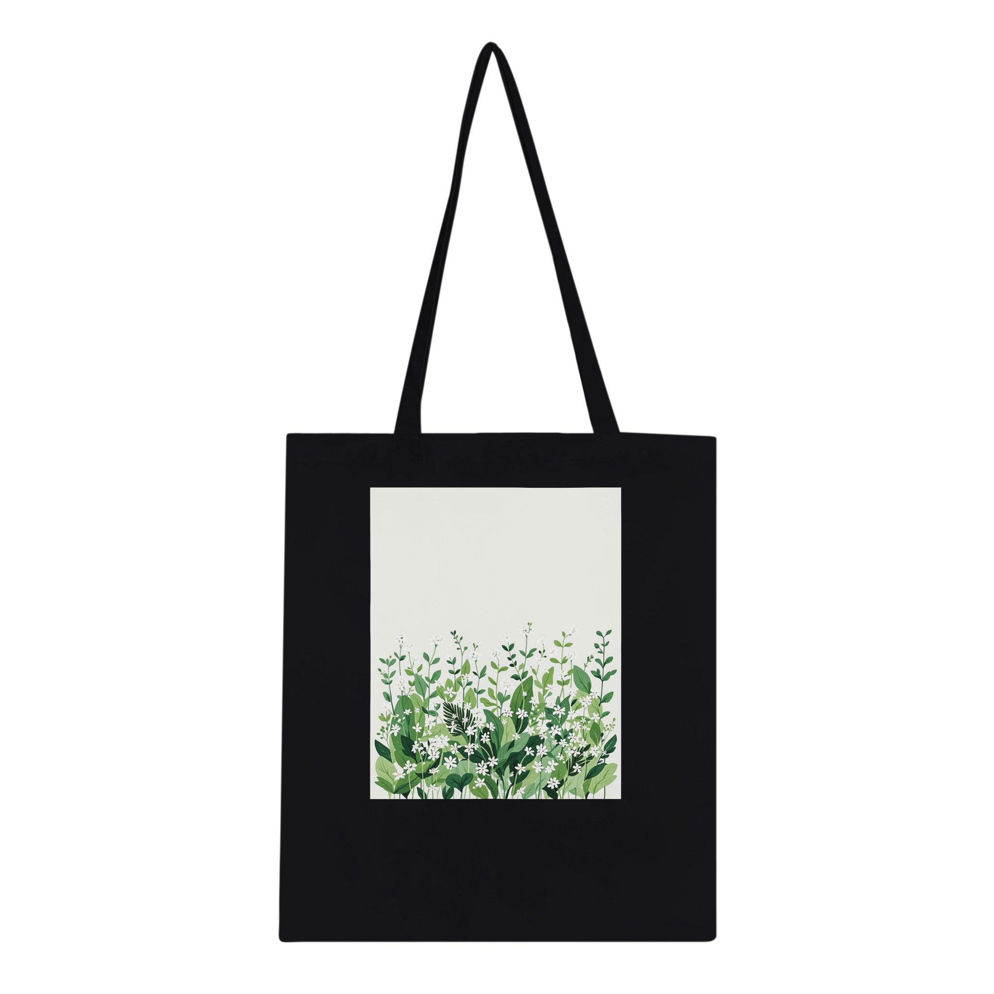 Wild Garlic Spring Woodland Cotton Shopper UK Tote Bag UK Gift Tote Bag — detail view | Wild Thread Co
