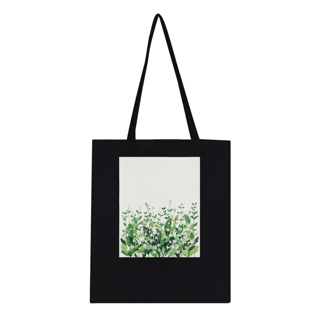 Wild Garlic Spring Woodland Cotton Shopper UK Tote Bag UK Gift Tote Bag — detail view | Wild Thread Co