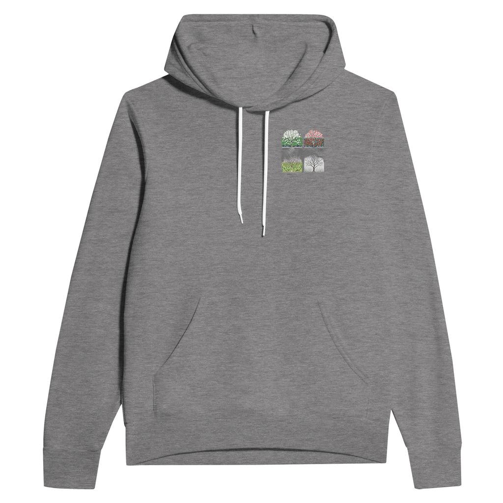Hedgerow Four Seasons Panels Hoodie — detail view | Wild Thread Co