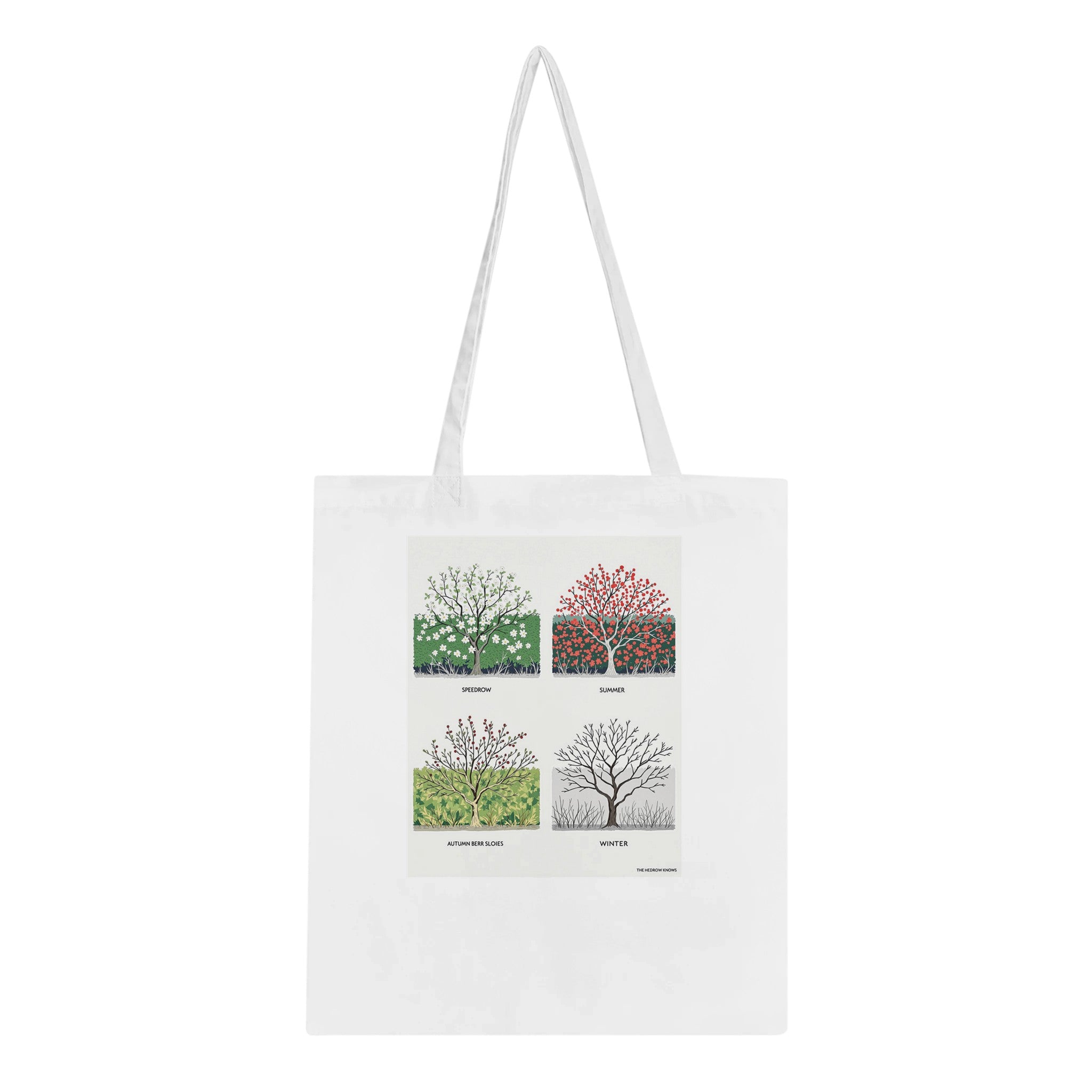 Hedgerow Four Seasons Panels Cotton Shopper UK — Tote Bag | Wild Thread Co UK