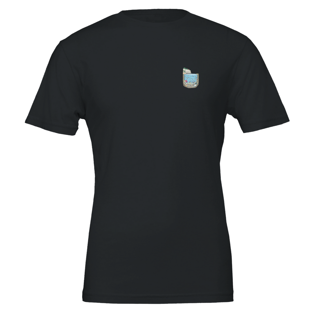 Rock Pool Tidal Cross-section T-Shirt Unisex Cotton Tee UK T-Shirt — detail view | Wild Thread Co