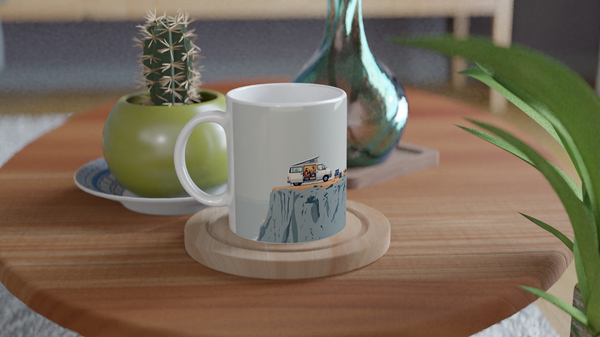 Pug Life Coffee Tea Ceramic 11oz Mug — detail view | Wild Thread Co