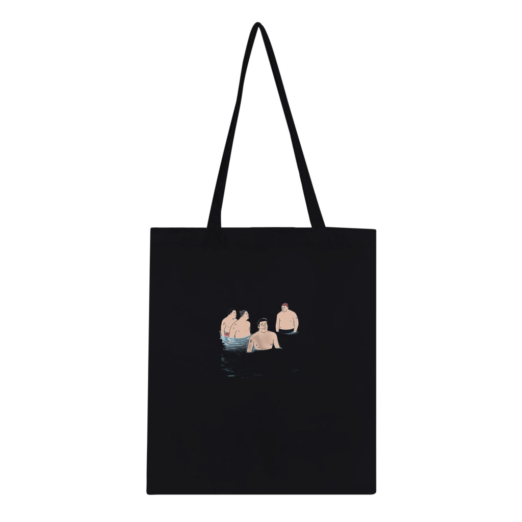 Cold Water Swim Group January Cotton Shopper UK Tote Bag — detail view | Wild Thread Co