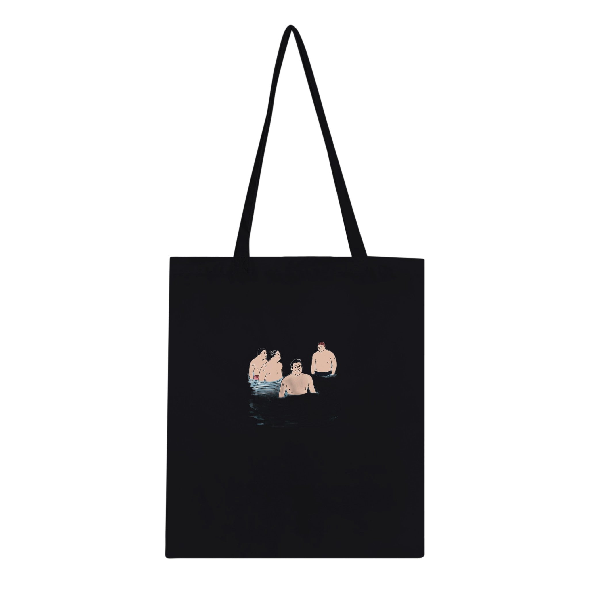 Cold Water Swim Group January Cotton Shopper UK Tote Bag — detail view | Wild Thread Co