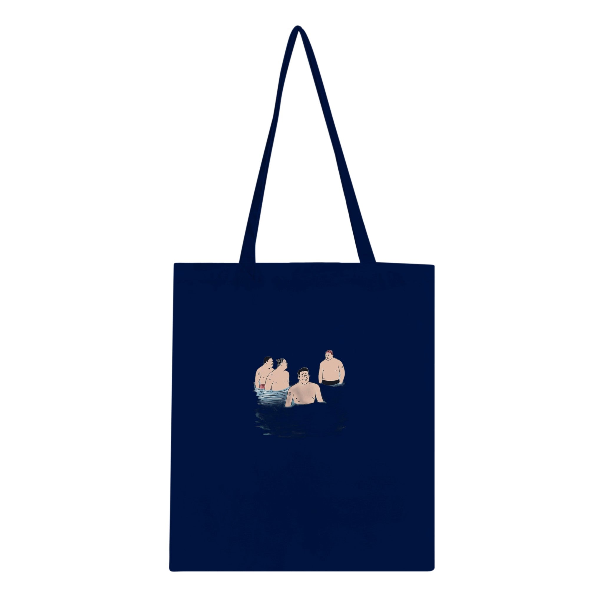 Cold Water Swim Group January Cotton Shopper UK Tote Bag — detail view | Wild Thread Co
