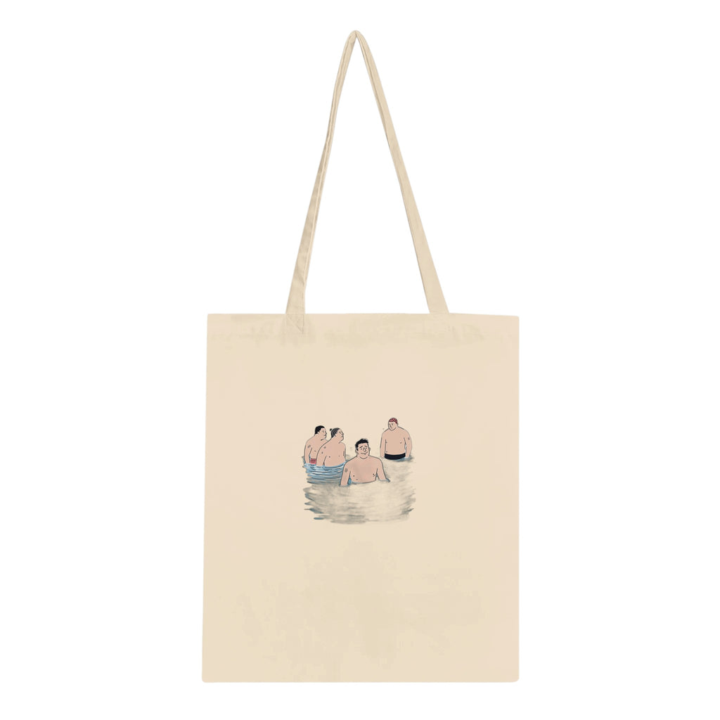 Cold Water Swim Group January Cotton Shopper UK Tote Bag — detail view | Wild Thread Co