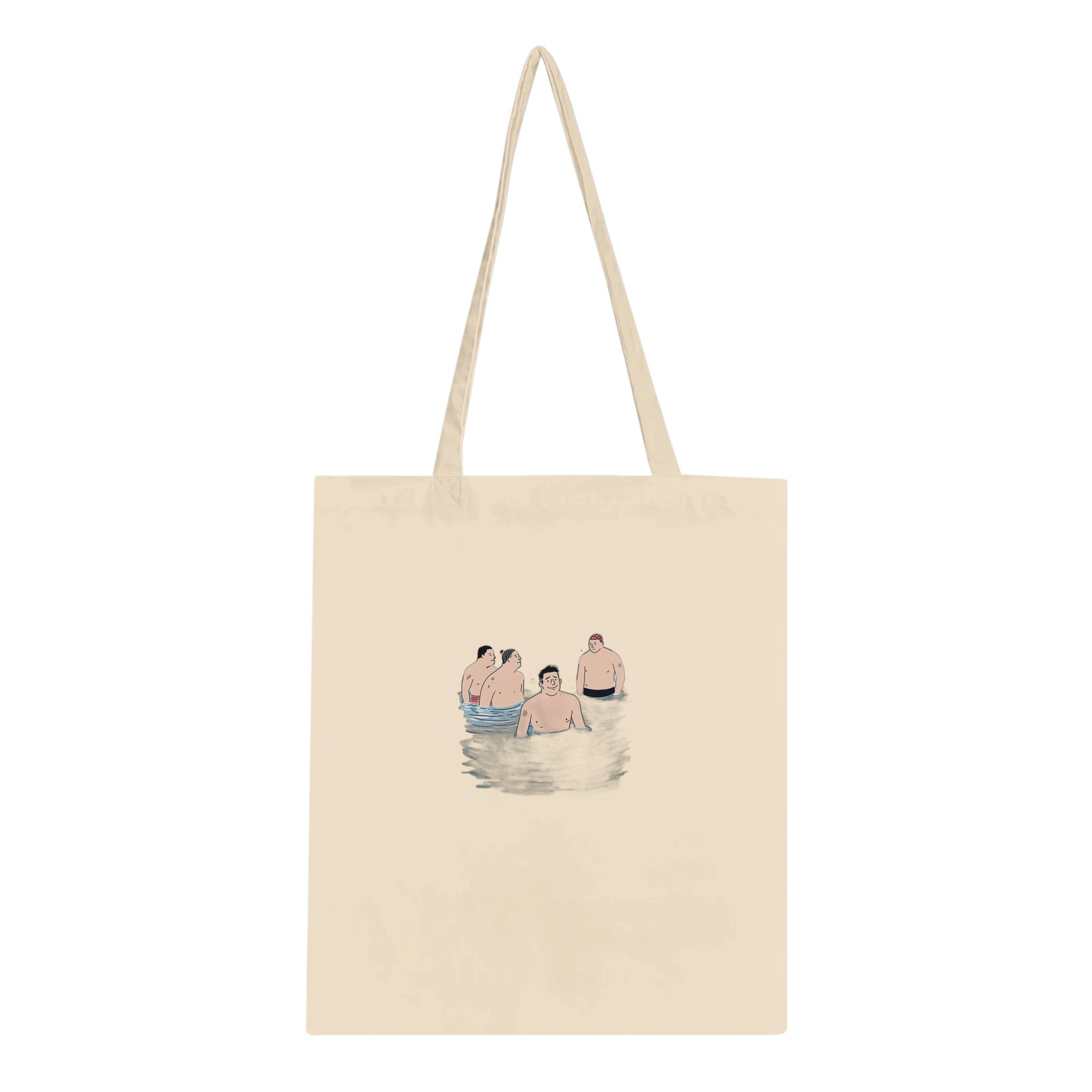 Cold Water Swim Group January Cotton Shopper UK Tote Bag — detail view | Wild Thread Co